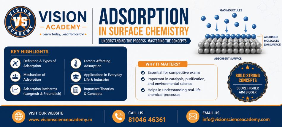 Adsorption in Surface Chemistry | Vision Academy