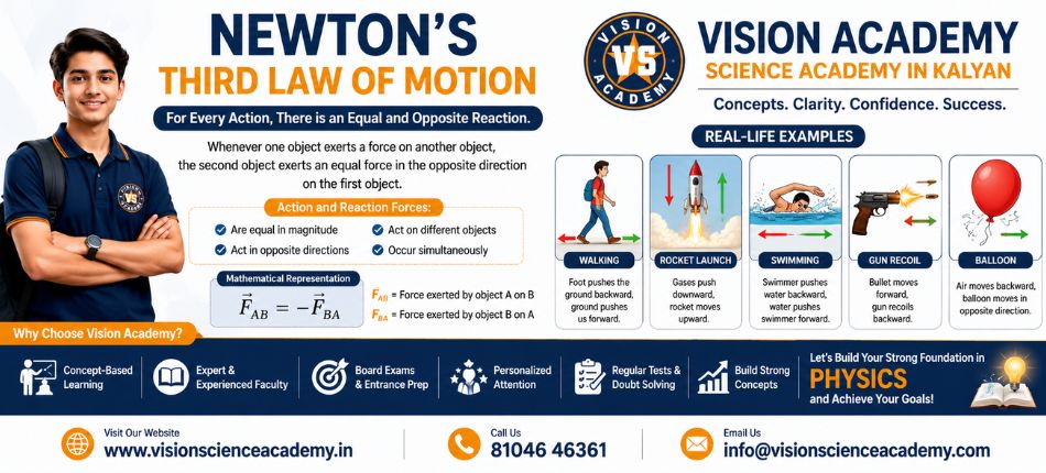 Newton’s Third Law of Motion | Vision Academy