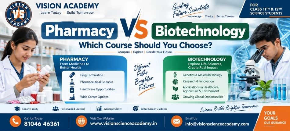 Pharmacy vs Biotechnology | Vision Academy